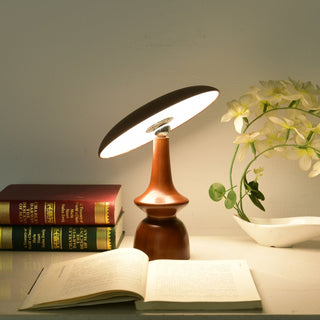 Orbis Vintage Wood Table Lamp-Neutral Decor