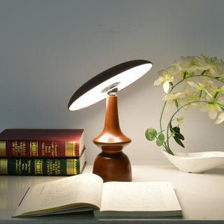 Orbis Vintage Wood Table Lamp-Neutral Decor