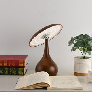 Orbis Vintage Wood Table Lamp-Neutral Decor