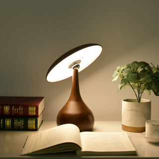 Orbis Vintage Wood Table Lamp-Neutral Decor