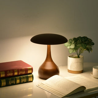 Orbis Vintage Wood Table Lamp-Neutral Decor