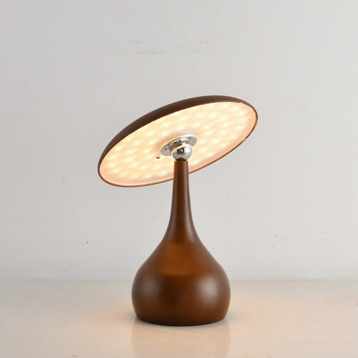 Orbis Vintage Wood Table Lamp-Neutral Decor
