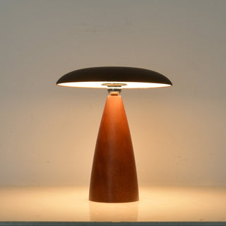 Orbis Vintage Wood Table Lamp-Neutral Decor