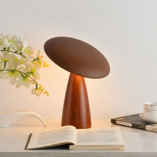 Orbis Vintage Wood Table Lamp-Neutral Decor