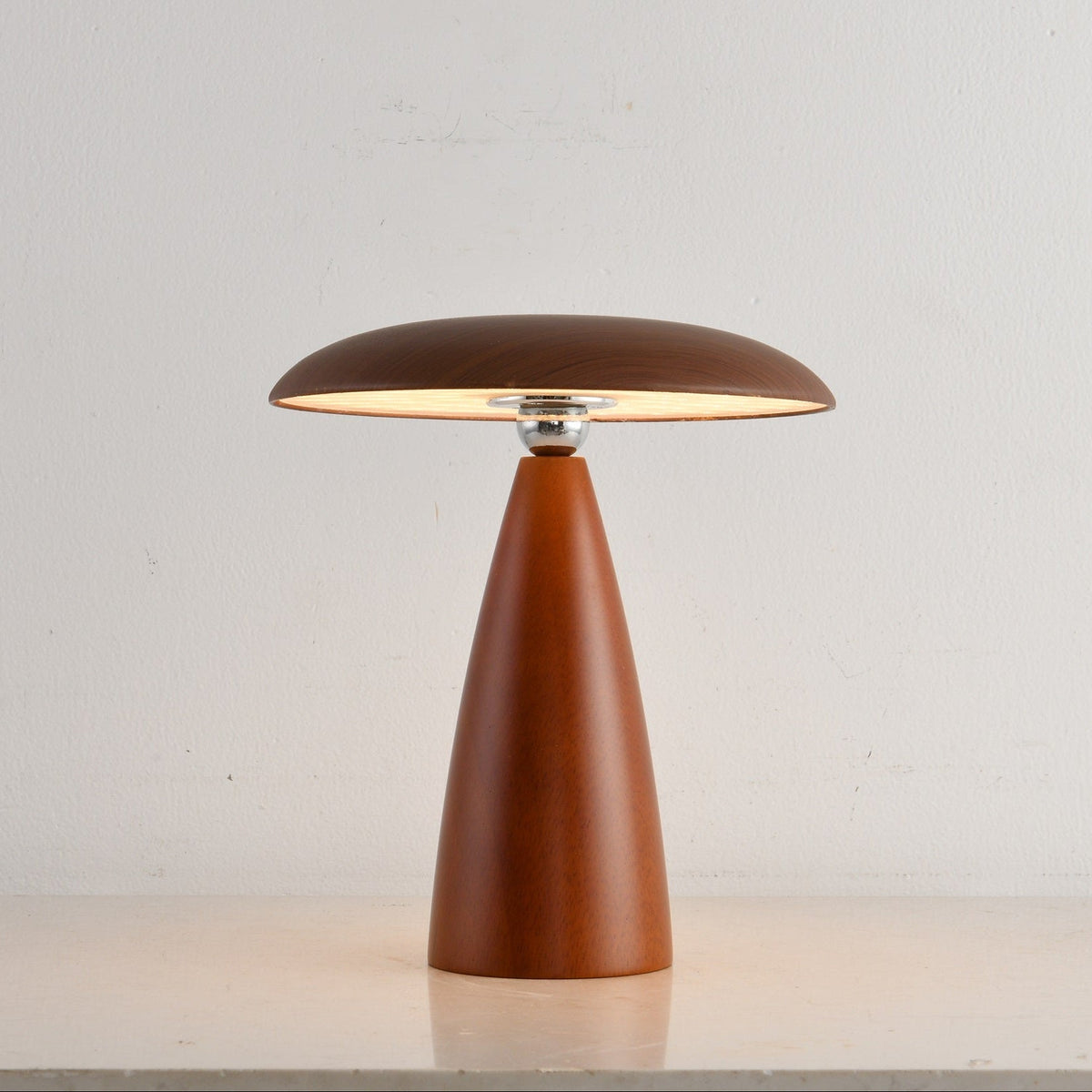 Orbis Vintage Wood Table Lamp-Neutral Decor