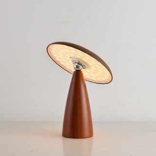Orbis Vintage Wood Table Lamp-Neutral Decor