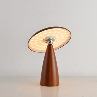 Orbis Vintage Wood Table Lamp-Neutral Decor