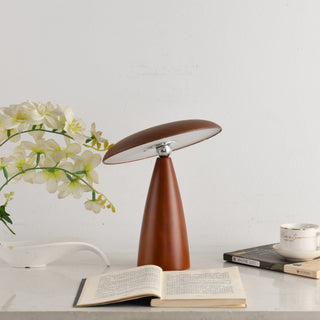 Orbis Vintage Wood Table Lamp-Neutral Decor