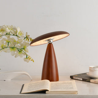 Orbis Vintage Wood Table Lamp-Neutral Decor
