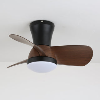 Ventilateur de plafond moderne Avelo en bois avec lumière