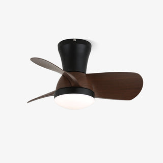 Ventilateur de plafond moderne Avelo en bois avec lumière