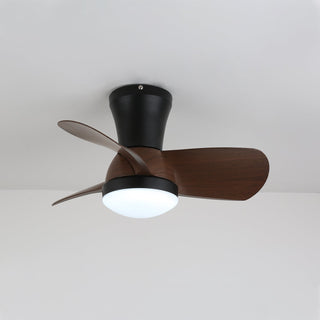 Ventilateur de plafond moderne Avelo en bois avec lumière