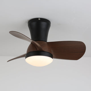 Ventilateur de plafond moderne Avelo en bois avec lumière