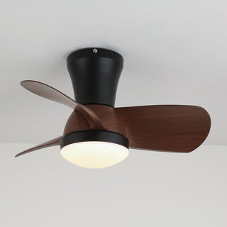 Ventilateur de plafond moderne Avelo en bois avec lumière