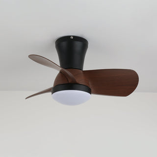 Ventilateur de plafond moderne Avelo en bois avec lumière