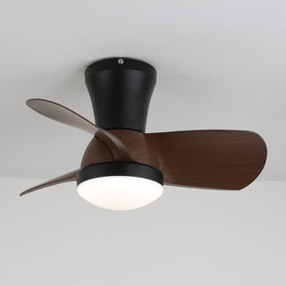 Ventilateur de plafond moderne Avelo en bois avec lumière