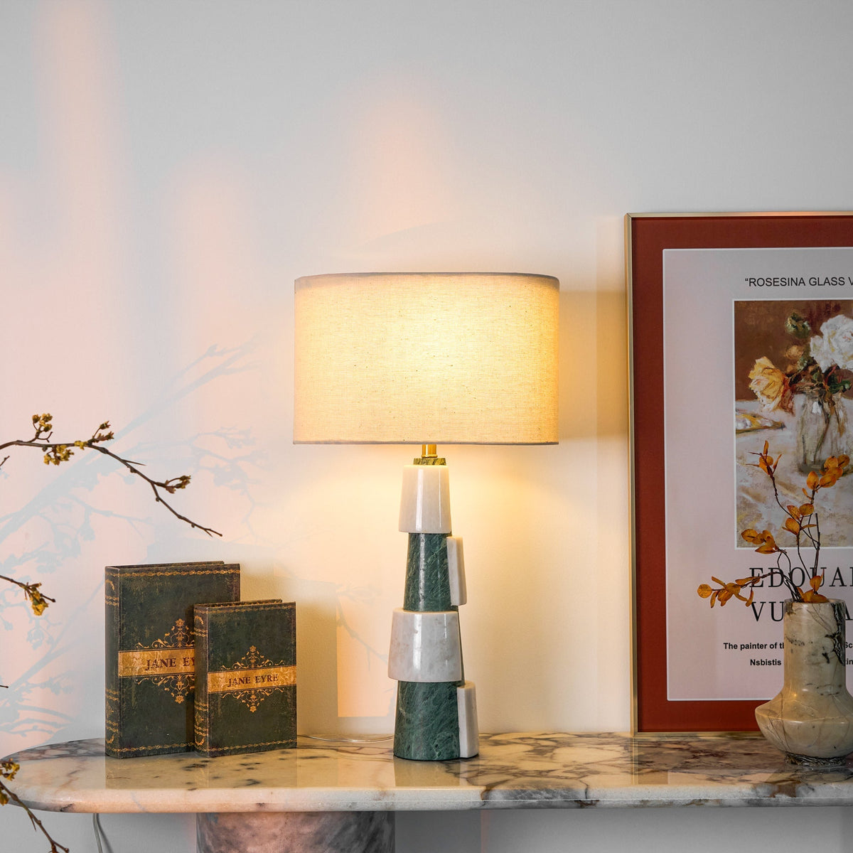 Obelisk Lampe de Table en Marbre