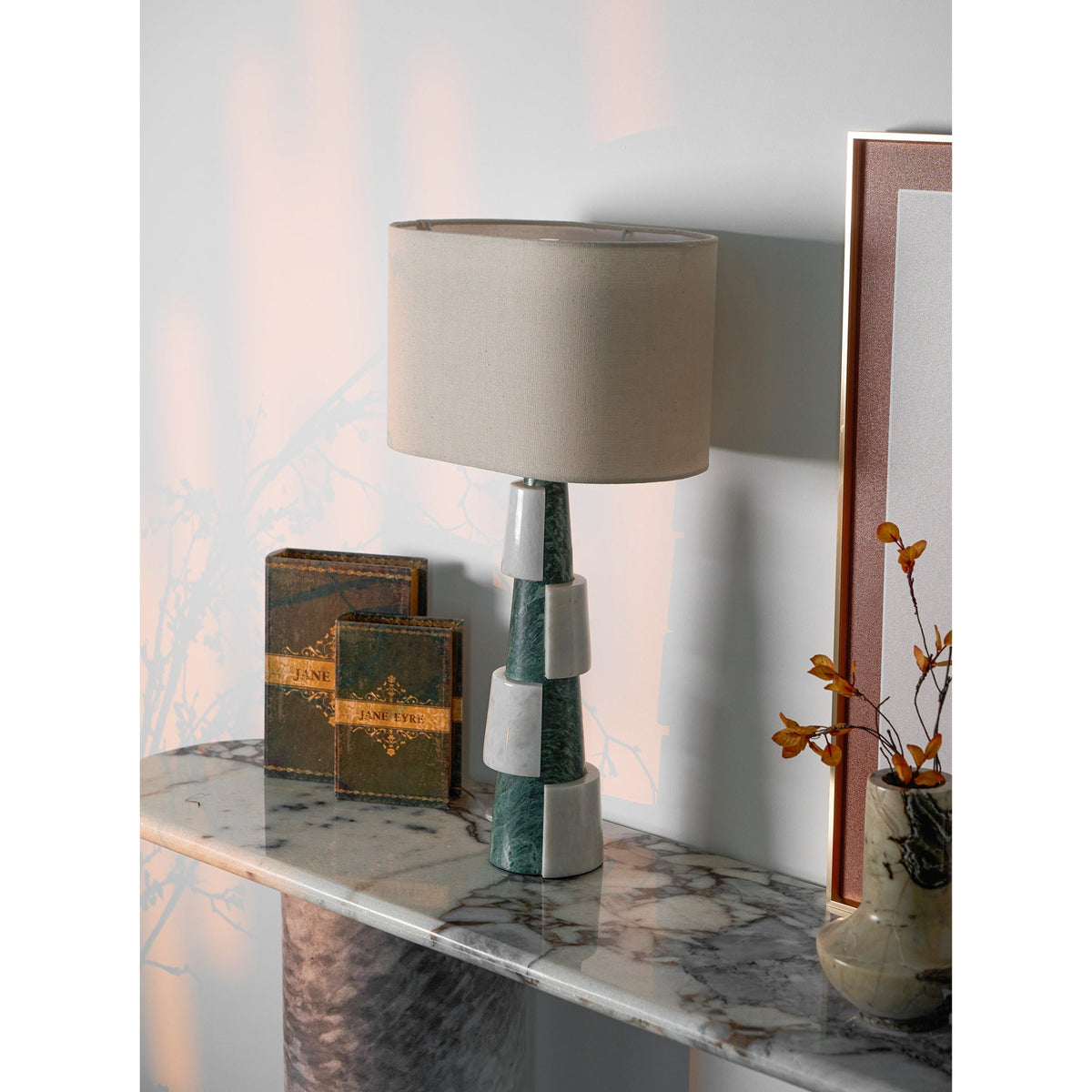 Obelisk Lampe de Table en Marbre