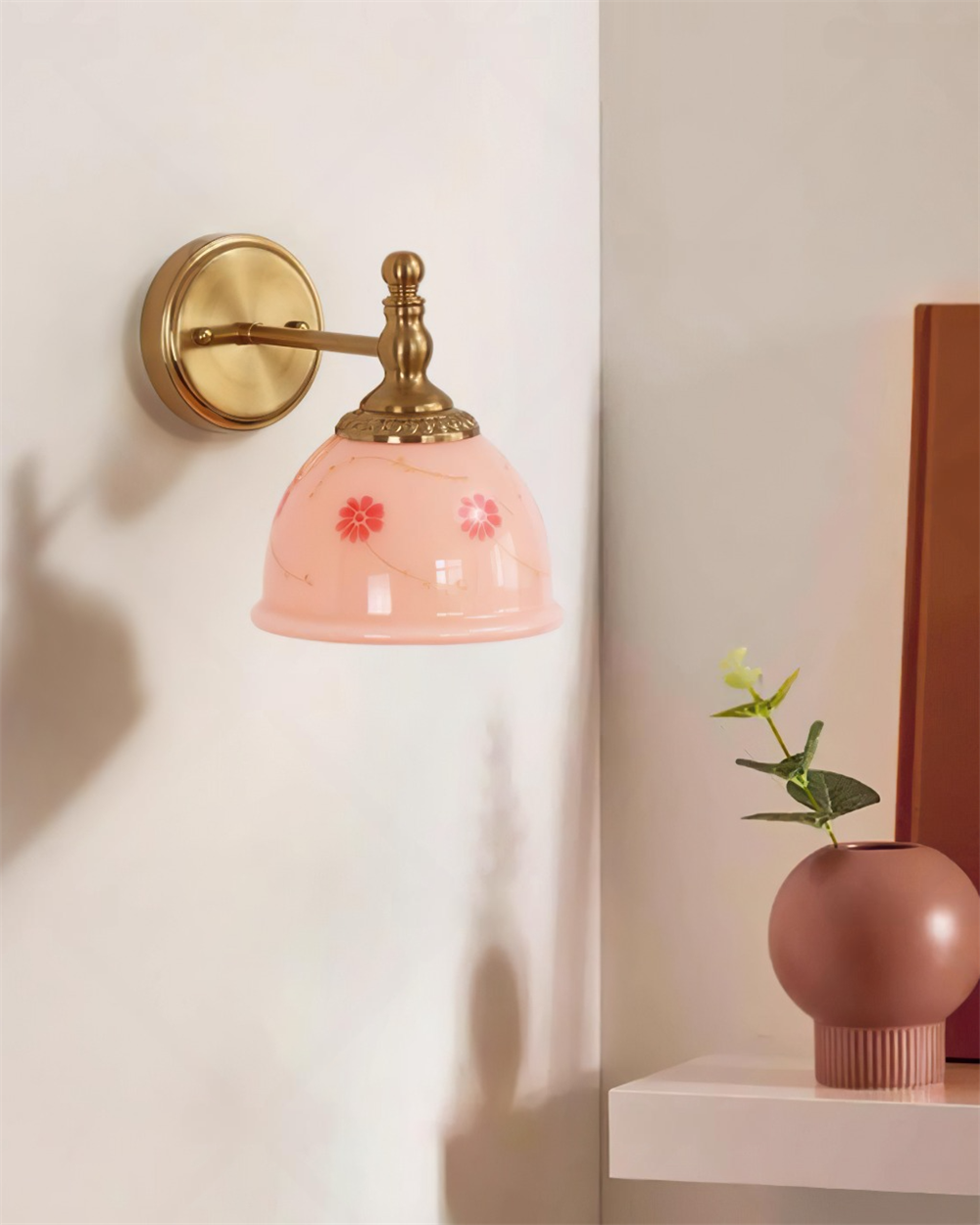 Mishya Floral Wall Lamp-Neutral Decor