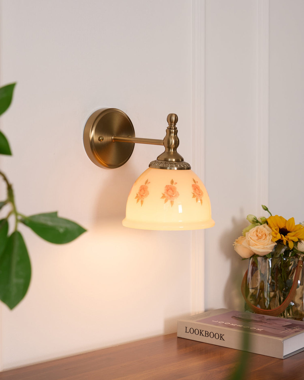 Mishya Floral Wall Lamp-Neutral Decor