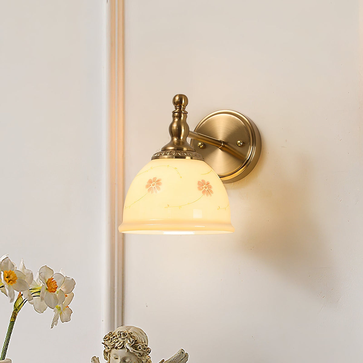 Mishya Floral Wall Lamp-Neutral Decor