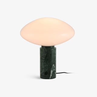 Lioralira Lampe de Table avec Abat-Jour en Verre Et Socle en Marbre Vert