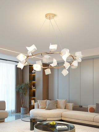 Arthearae Lustre Postmoderne de Luxe en Céramique Florale