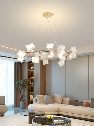 Arthearae Lustre Postmoderne de Luxe en Céramique Florale