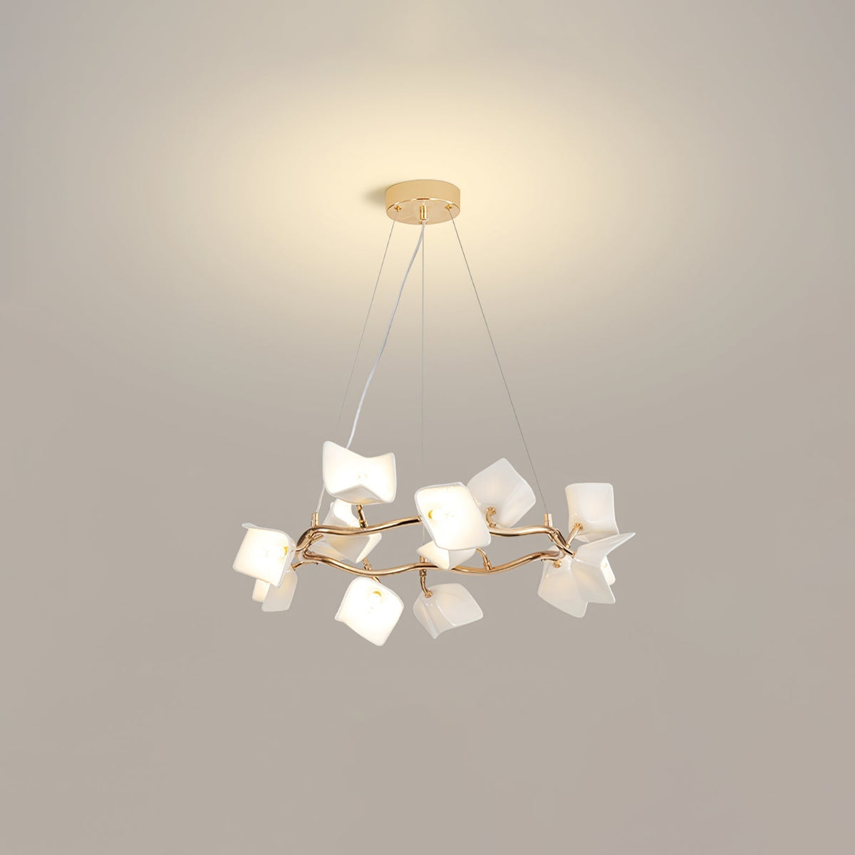 Talara Lustre Postmoderne de Luxe en Céramique Florale