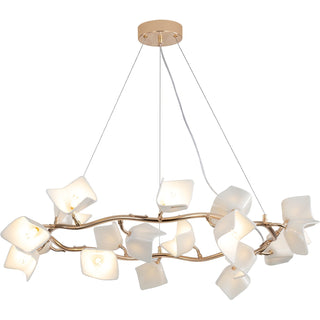 Arthearae Lustre Postmoderne de Luxe en Céramique Florale