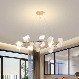 Arthearae Lustre Postmoderne de Luxe en Céramique Florale