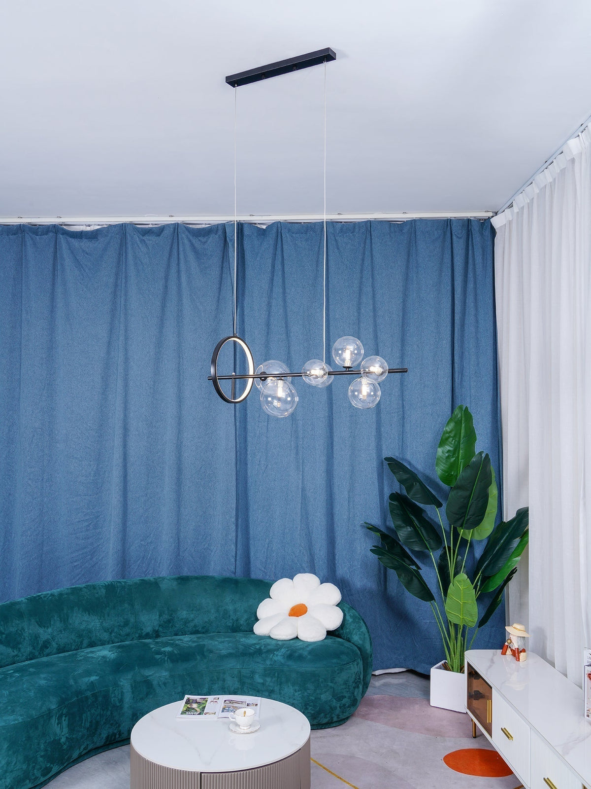 Joriel Lustre Verre Bulles Nordic Noir