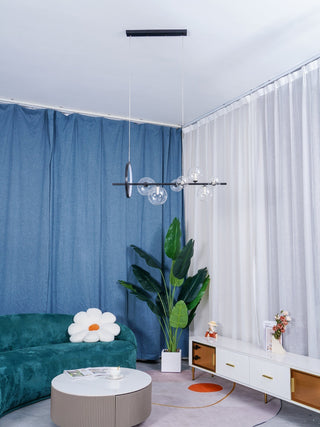Lustra Lustre Verre Bulles Nordic Noir