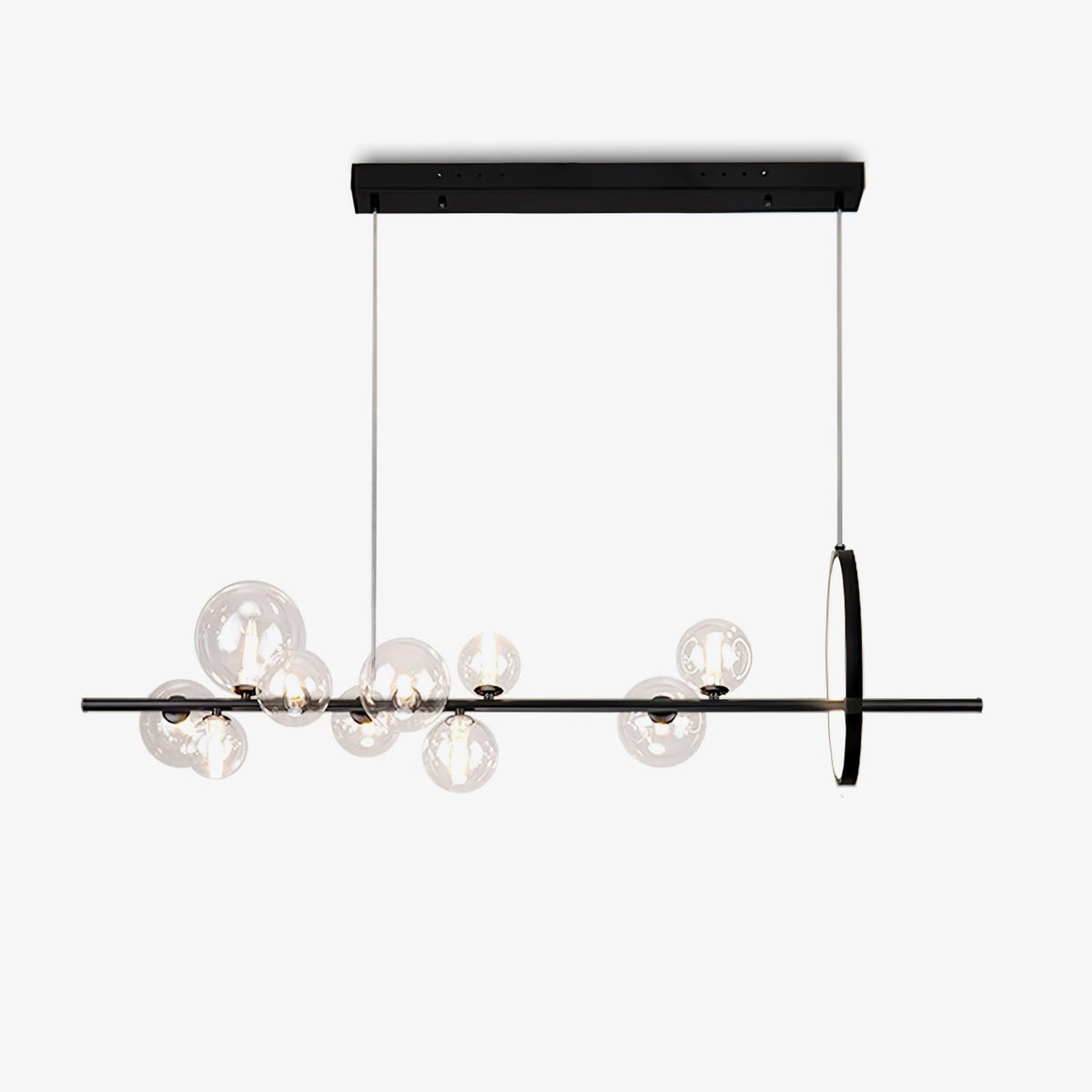 Joriel Lustre Verre Bulles Nordic Noir