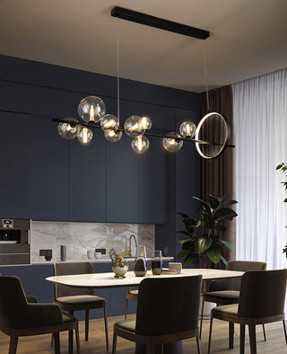 Lustra Lustre Verre Bulles Nordic Noir