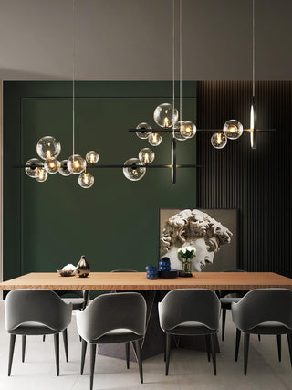 Lustra Lustre Verre Bulles Nordic Noir