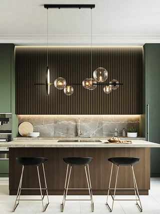 Lustra Lustre Verre Bulles Nordic Noir