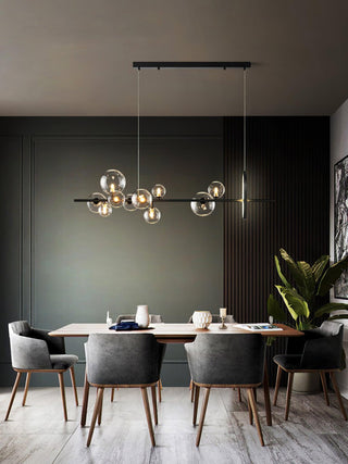 Lustra Lustre Verre Bulles Nordic Noir