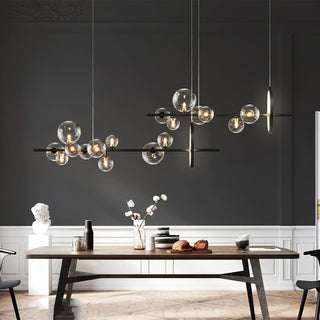 Lustra Lustre Verre Bulles Nordic Noir