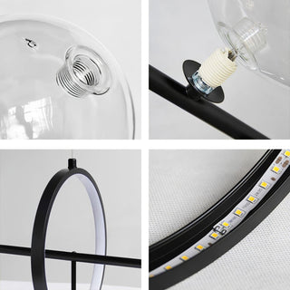 Lustra Lustre Verre Bulles Nordic Noir