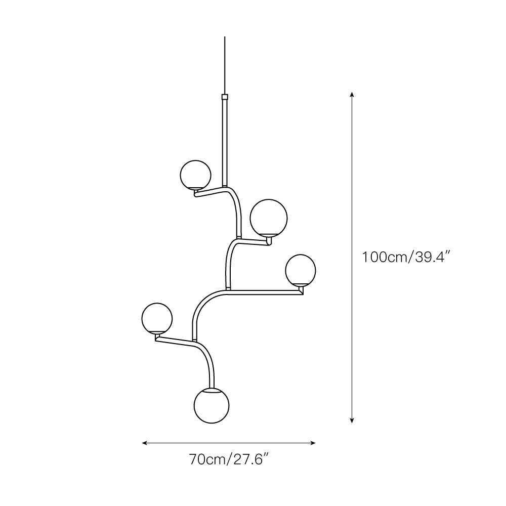 Zelireth Lustre Laiton Verre Minimaliste Moderne