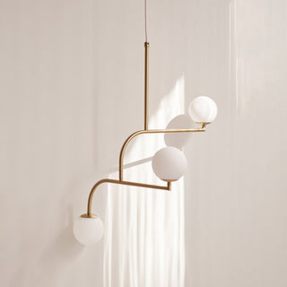 Zelireth Lustre Laiton Verre Minimaliste Moderne