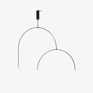 Lustra Lustre Mobile Noir Minimaliste-Luire