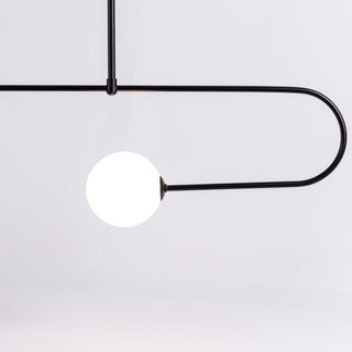 Lustra Lustre Mobile Noir Minimaliste-Luire