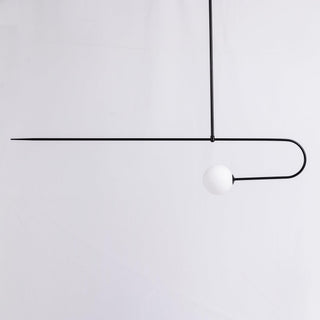 Lustra Lustre Mobile Noir Minimaliste-Luire