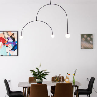 Lustra Lustre Mobile Noir Minimaliste-Luire