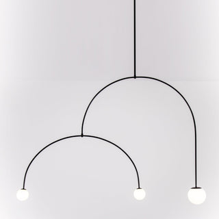 Lustra Lustre Mobile Noir Minimaliste-Luire