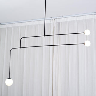 Lustra Lustre Mobile Noir Minimaliste-Luire