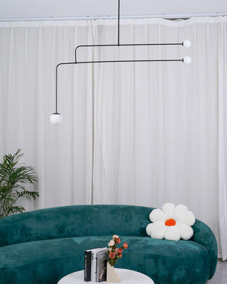 Lustra Lustre Mobile Noir Minimaliste-Luire