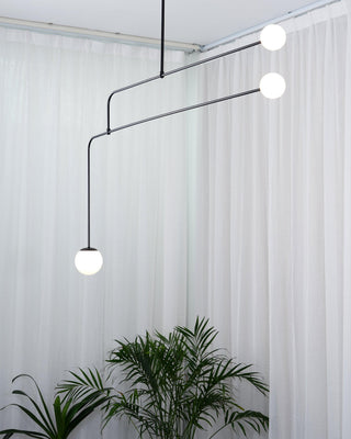 Lustra Lustre Mobile Noir Minimaliste-Luire